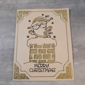 Carte de Noël - Père Noël et cheminée – Image 1