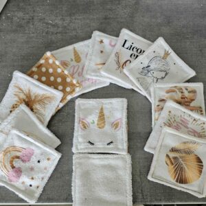 Lingettes lavable " collection licorne" – Image 1